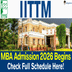 IITTM MBA Admission 2026–28 Begins @iittm.ac.in; Apply Till June 5
